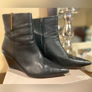 Franco Sarto leather wedge bootie size 8